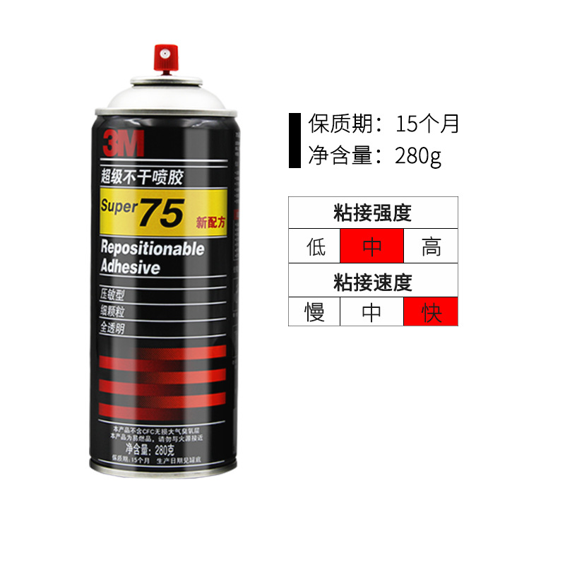 3M75低渗透快速粘接纸张木材轻质保温材料喷灌胶水