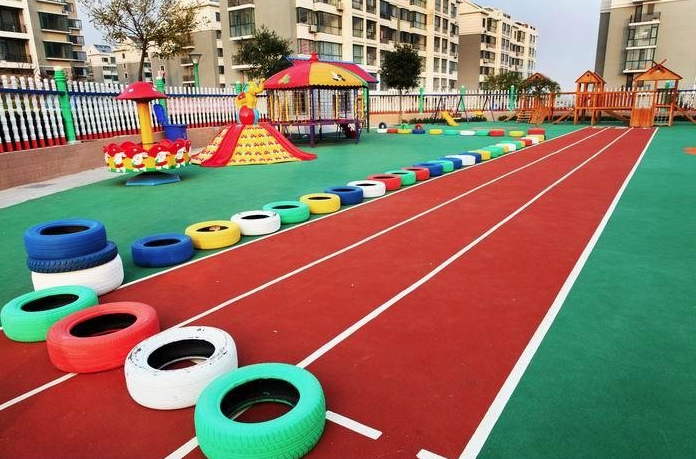 幼儿园环保EPDM塑胶颗粒跑道工程施工 金格体育