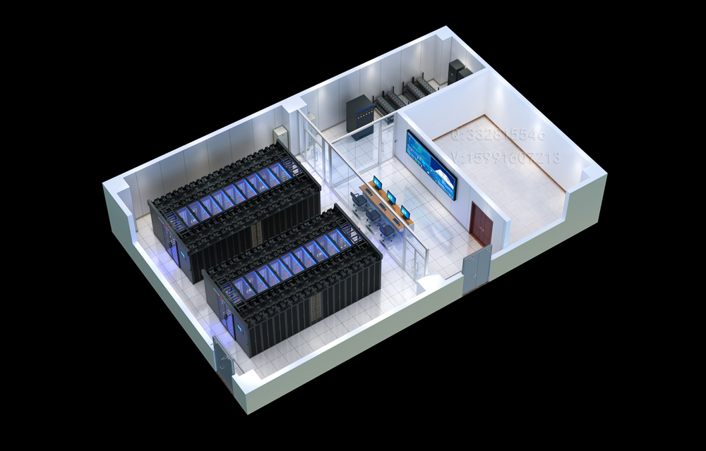 杭州模块化机房效果图制作|视频会议室|中控室效果图