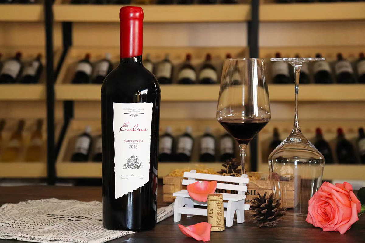 伊芙琳娜家族珍藏红葡萄酒 智利原瓶进口红酒批发