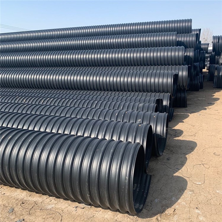HDPE钢带增强污水管供应1米直径钢衬排水管