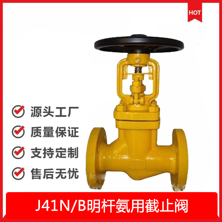 J41N/B法兰不锈钢耐高压耐腐蚀 明杆氨用截止阀