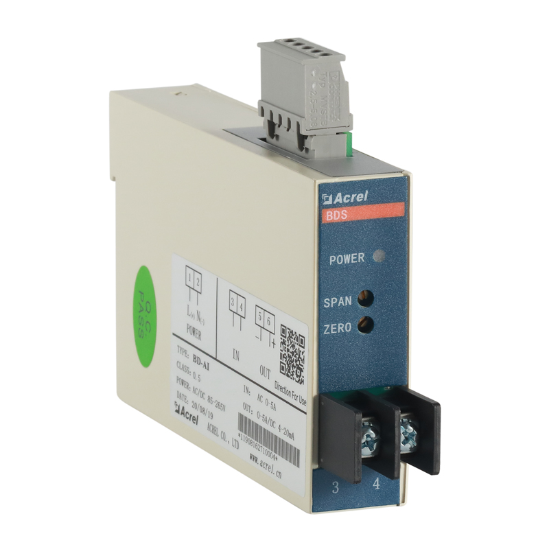 安科瑞BD-AI电力变送器测量单相交流电流 隔离变送输出4-20mA