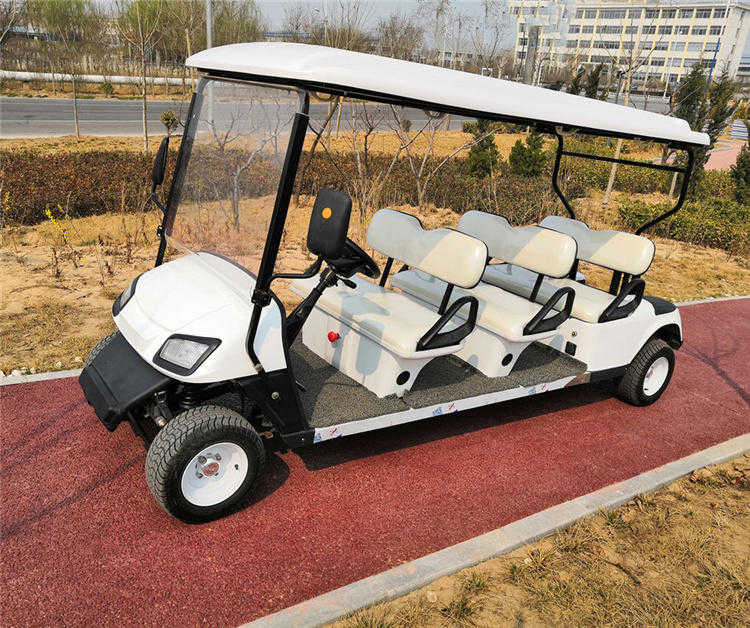 欧罗威电动四轮高尔夫球车8座小区物业保安巡逻车景区旅游观光车