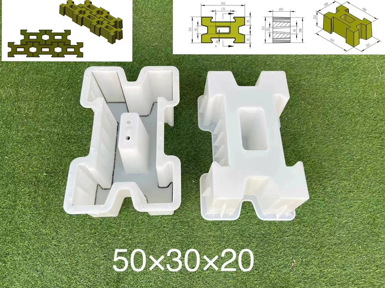 铰链式连锁护坡模具拼接样式