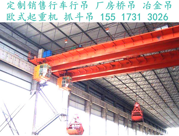 江苏泰州行车行吊厂家 电厂用一般配备2台垃圾吊