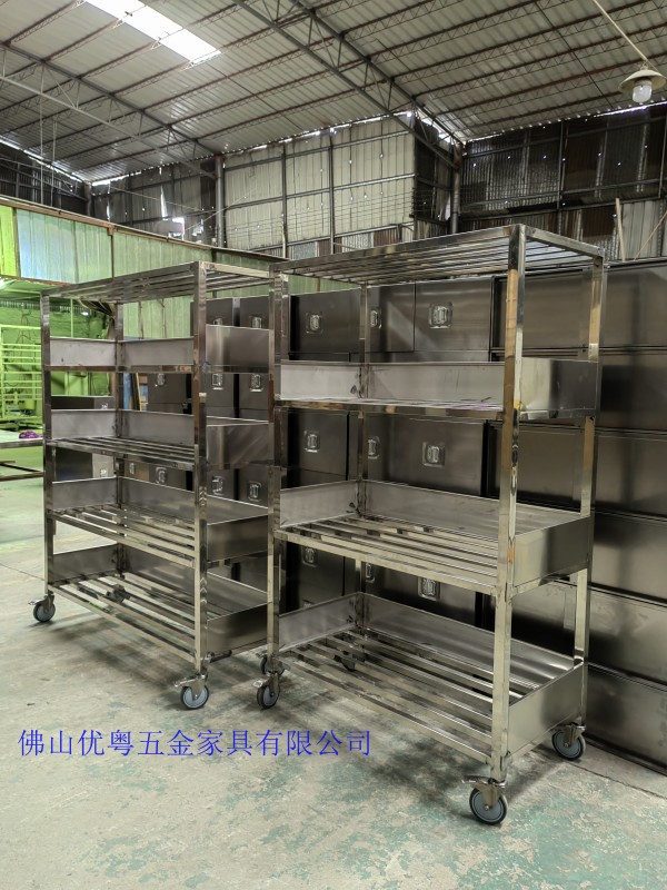 广州不锈钢金属展示货架不锈钢置物架带轮子厂家供应