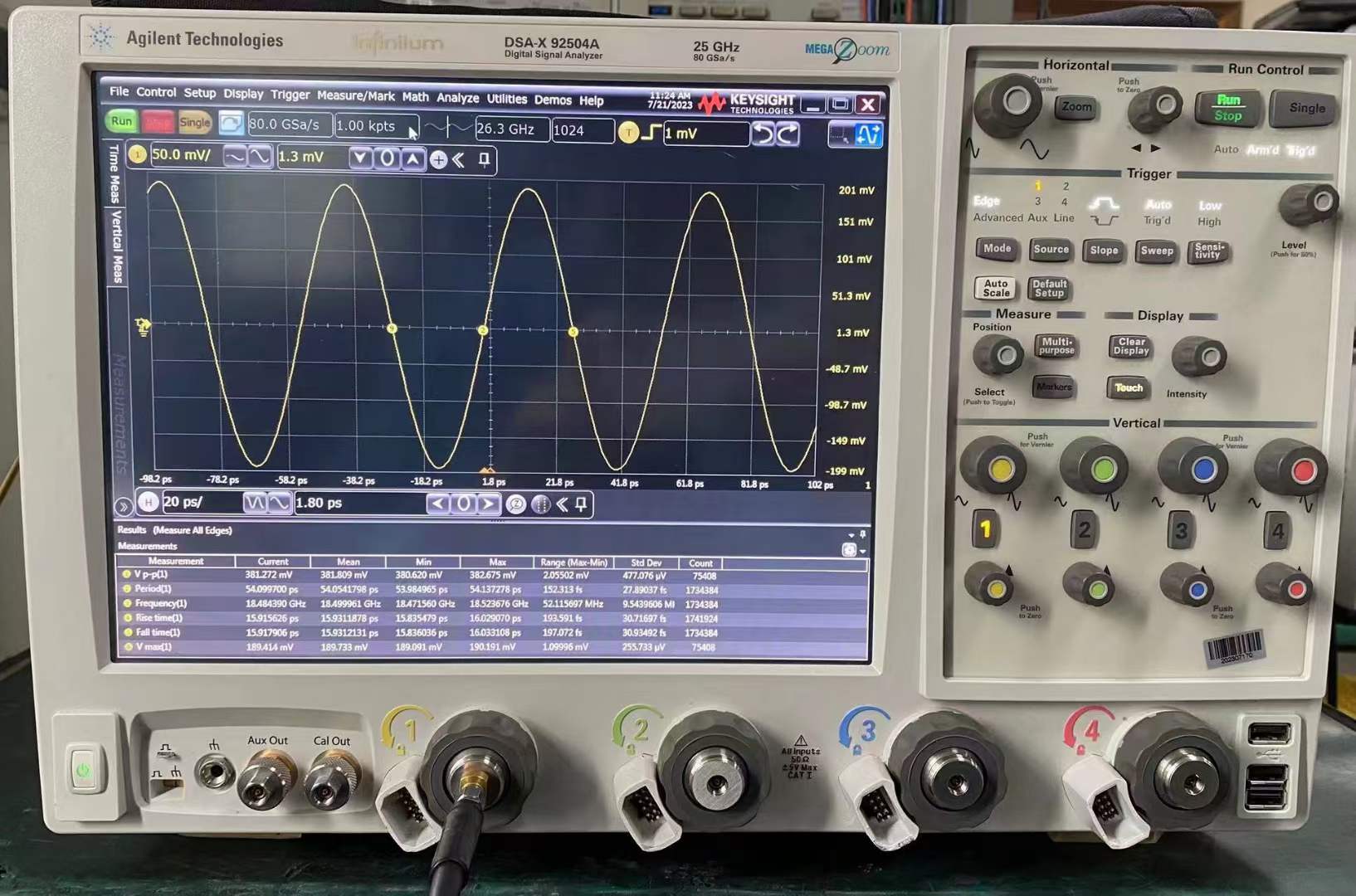 安捷伦Agilent DSAX92504A高性能示波器