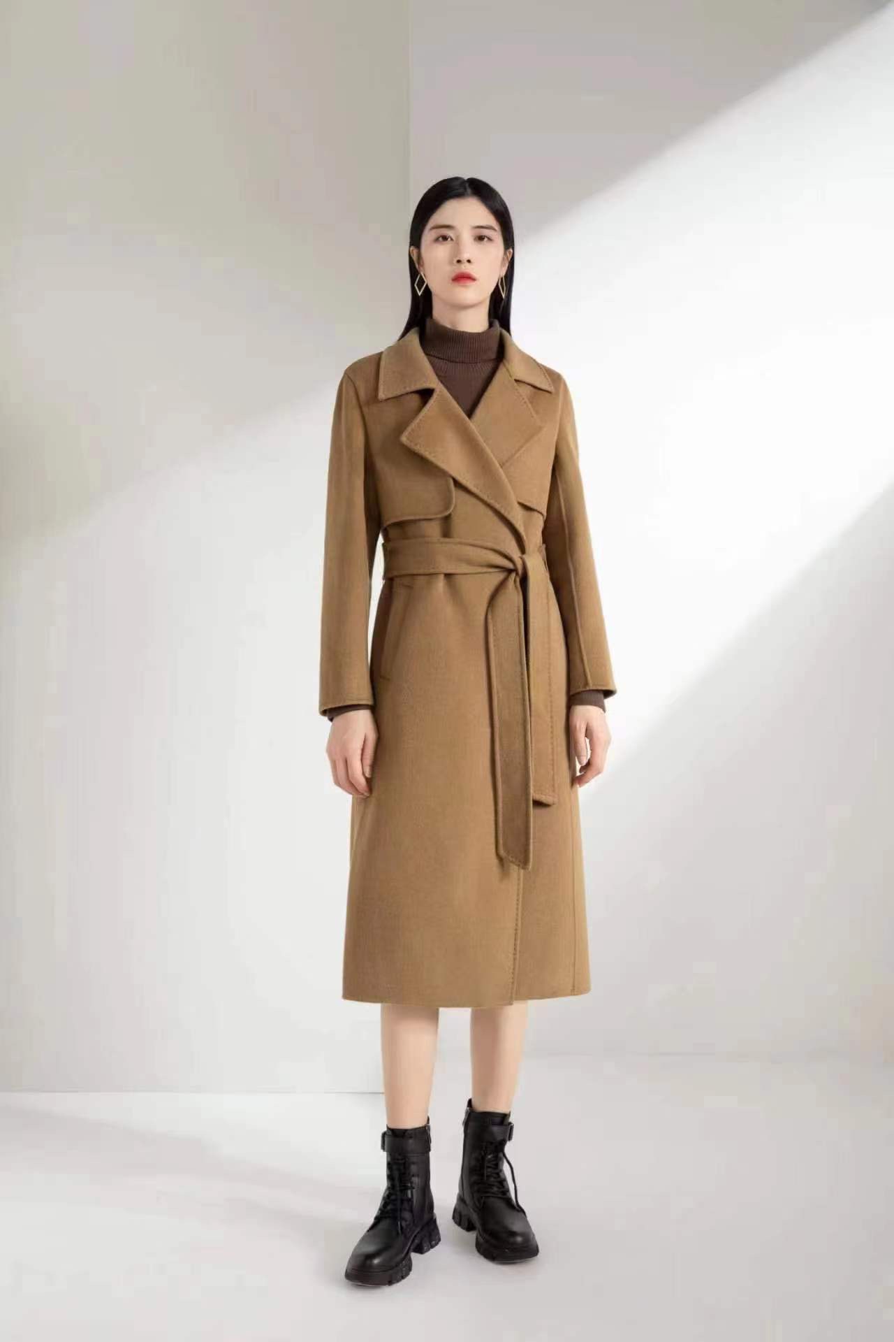 帛维雅双面羊绒大衣 品牌女装尾货 冬季女式外套