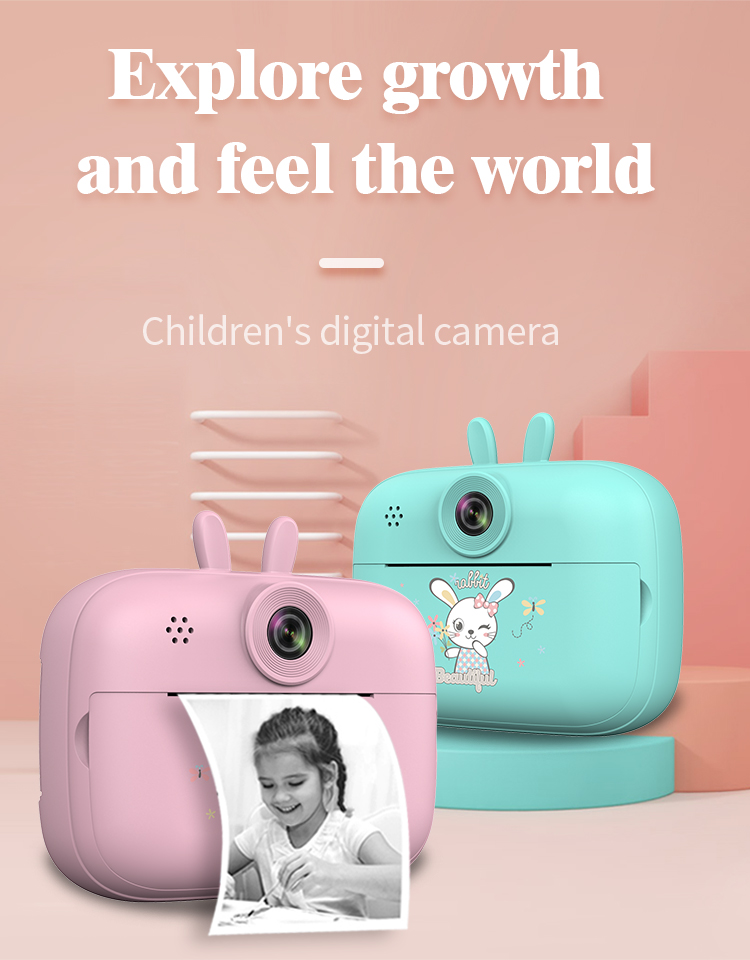 跨境拍立得相机高清摄像机儿童打印相机热敏即时成像 小相机礼