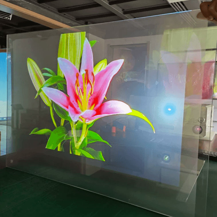全息投影膜 3D成像橱窗玻璃贴膜 高清晰透明背投 深圳厂家